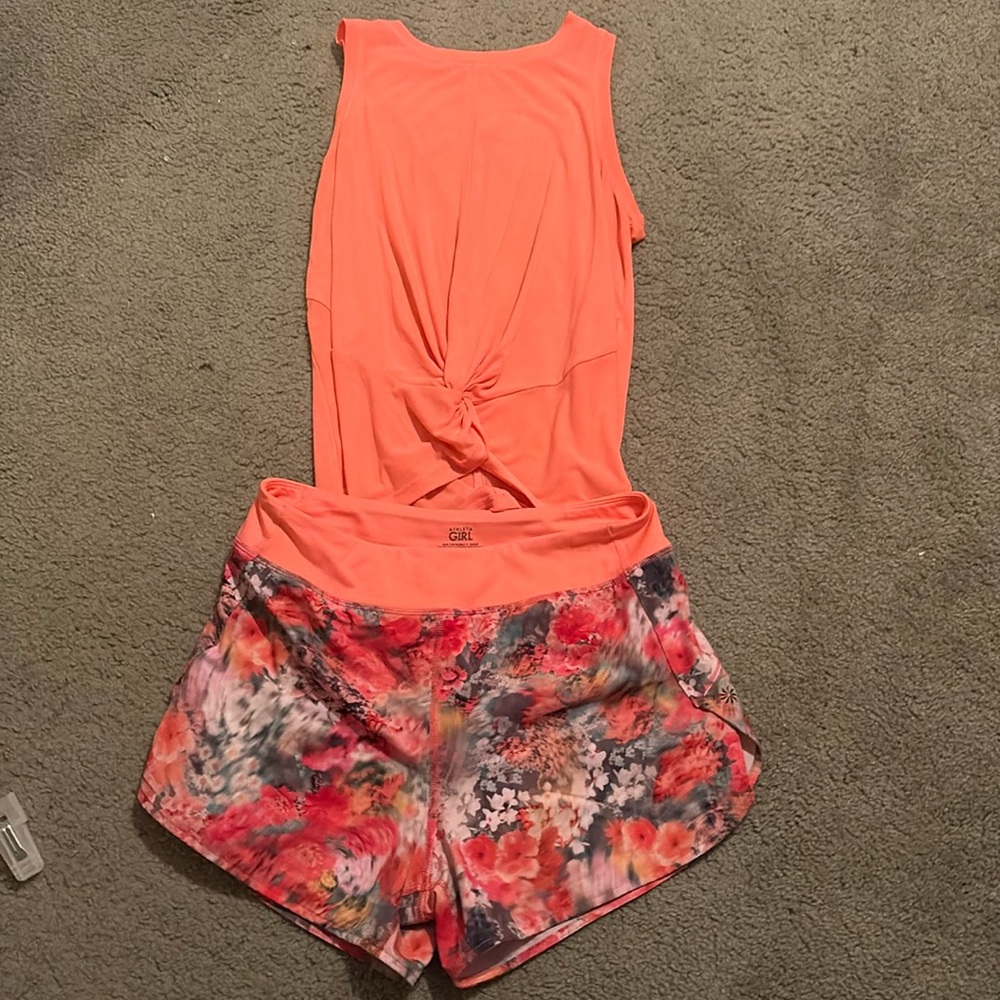 An Athleta Girl tank top and short set - Picture 1 of 5